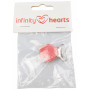 Infinity Hearts Suspender Clips Round Red - 1 pcs
