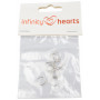 Infinity Hearts Key Hanger Silver 10mm - 10 pcs