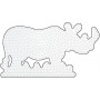 Hama Midi Pegboard Rhinoceros White 16x9cm - 1 pcs