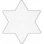 Hama Midi Pegboard Star Large White 16.5x14.5cm - 1 pcs