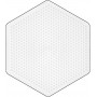 Hama Midi Pegboard Hexagon Large White 16.5x14.5cm - 1 pcs