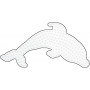Hama Midi Pegboard Dolphin White 15.5x7.5cm - 1 pcs