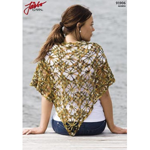 Triangle shawl with Spider Effect - Shawl Crochet Kit 140x70cm