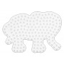 Hama Midi Pegboard Elephant Small White 9x6.5cm - 1 pcs