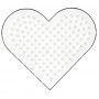 Hama Midi Pegboard Heart Small White 9x7.5cm - 1 pcs