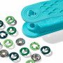 Prym Jersey Non-Sew Press Fasteners Ring Ass. Green/Lime 8mm - 21 pcs
