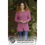 Lotus Jacket by DROPS Design - Knitted Jacket with Cables and Moss Stitch Pattern size S - XXXL