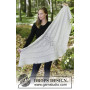 Viking Spirit by DROPS Design - Knitted Shawl with Lace Pattern 180x70 cm