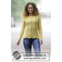 Lemon Parfait by DROPS Design - Knitted Jumper with Leaf Pattern size S - XXXL