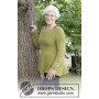 Evergreen by DROPS Design - Knitted Jumper with Round yoke, English Rib and A-shape Pattern size S - XXXL