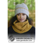 Welcome Winter by DROPS Design - Knitted Hat and Neck Warmer with Blueberry Pattern size S - XL