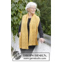 Dreamy Daffodil by DROPS Design - Knitted Stole with Lace Pattern 156x35 cm