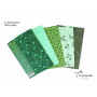 Tissu de Marie Fat Quarter Cotton Emerald 50x57cm - 5 pcs