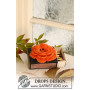 Pumpkin Blossom by DROPS Design - Crochet Rose and Candle Holder Decoration Pattern