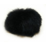 Pom Pom Rabbit Fur Black 100 mm