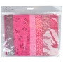 Tissu de Marie Fat Quarter Cotton Pink 50x57cm - 5 pcs