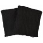 Knitted Rib Sleeve Black 7x13cm - 2 pcs