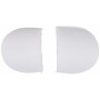 Foam Non Slip Shoulder Pad D-form White 10mm 13.5x10cm - 2 pcs