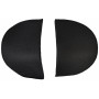 Foam Non Slip Shoulder Pad D-form Black 15mm 14.5x9.5cm - 2 pcs