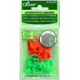 Clover Stitch Markers 20 pcs. Green and Orange