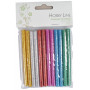 Hobby Line Glue Sticks for Glue Gun Glitter 7.2mm 10cm Ass. Colours - 12 pcs