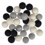 Felt Balls Wool 20mm Assorted Winter Colours - 30 pcs