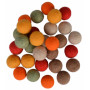 Felt Balls Wool 20mm Assorted Autumn Colours - 30 pcs