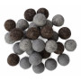 Felt Balls Wool 20mm Assorted Grey Shades - 30 pcs