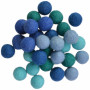 Felt Balls Wool 20mm Assorted Blue Shades - 30 pcs