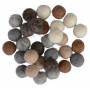 Felt Balls Wool 10mm Assorted Nature Colours - 30 pcs
