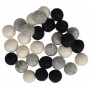 Felt Balls Wool 10mm Assorted Winter Colours - 30 pcs