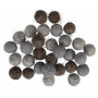 Felt Balls Wool 10mm Assorted Grey Shades - 30 pcs