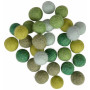 Felt Balls Wool 10mm Assorted Green Shades - 30 pcs