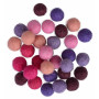 Felt Balls Wool 10mm Assorted Purple Shades - 30 pcs
