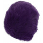 Infinity Hearts Pom Pom Rex Rabbit Fur Dark Purple 80mm