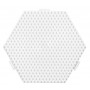 Hama Midi Pegboard Hexagon Medium White 12.5x11.5cm - 1 pcs