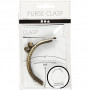 Purse Clasp Kit, size 8 cm, 1 pc, brushed brass