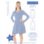MiniKrea Sewing Pattern 70044 Raglan Jersey Dress - Paper Pattern size 34-50