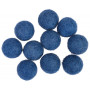 Felt Balls Wool 20mm Dark Blue BL3 - 10 pcs