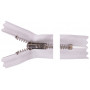 YKK Zipper Aluminum 10cm 4mm White