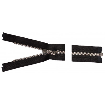 YKK Separating Zippers Aluminum 35cm 4mm Black 