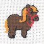 Permin Embroidery Kit Aida Horse 8x8cm