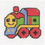 Permin Embroidery Kit Aida Train 8x8cm