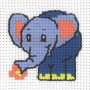Permin Embroidery Kit Aida Elephant 8x8cm