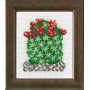 Permin Embroidery Kit Aida Cactus Red 10x12cm