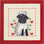 Permin Embroidery Kit Aida for kids Sheep 19x19cm