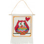 Permin Embroidery Aida for kits Red Owl 15x21cm