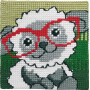 Permin Embroidery Kit for kids Lamb 25x25cm