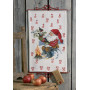 Permin Embroidery Kit Aida Advent Calendar Elf at Fire 35x56cm