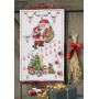 Permin Embroidery Kit Aida Advent Calendar Santa Claus 35x57cm